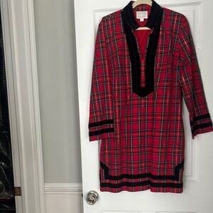 Sail to Sable Red Plaid Dress